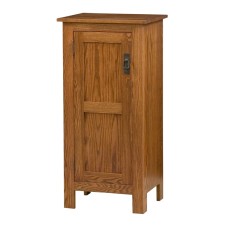 Mission Style 1-Door 2-Reverse Panel Pie Safe