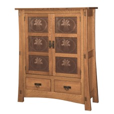 Modesto-2 with Copper Panels Storage Cabinet