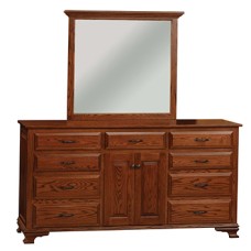 Heritage 9 Drawer 2 Door Dresser