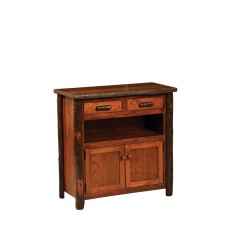 Hickory Hall Table with 2 Doors and Drawers
