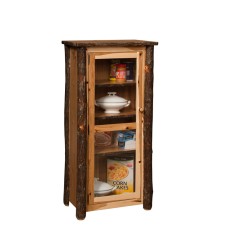 Hickory Jelly Cupboard with Glass Door