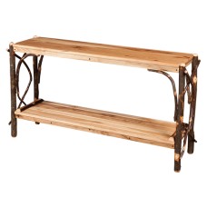 Sofa Table with Solid Top and Slatted Shelf