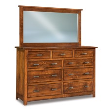 Flush Mission 66" 9 Drawer Mule Dresser