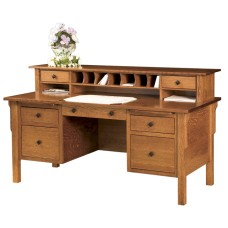 Centennial Flat Top Desk with Hutch