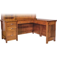 Boston Corner Desk with Hutch B