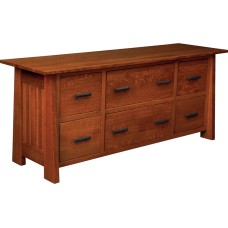 Freemont Mission 6 Drawer Credenza