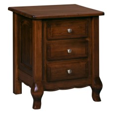 French Country 3 Drawer Nightstand