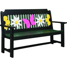 5' Artscapes Poly Floral Bench