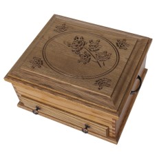 Silverware Chest with Rose Lid