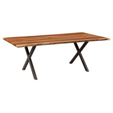Live Edge Xavier Trestle Dining Table - QUICK SHIP
